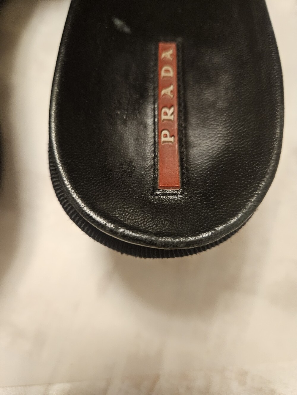 Prada Black Leather Slide Sandals EU 40.5 or US 10 - Picture 10 of 11